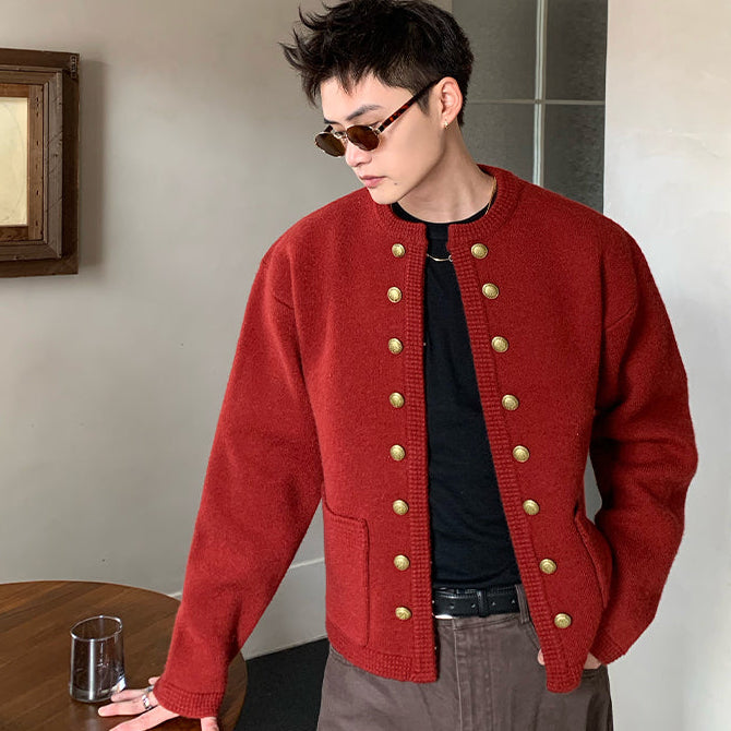 ゴールドボタンノーカラージャケット（3COLOR）CJ1051