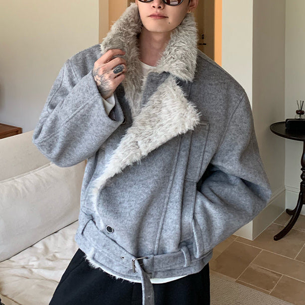 ファーカラーウールジャケット（2COLOR）CJ1058