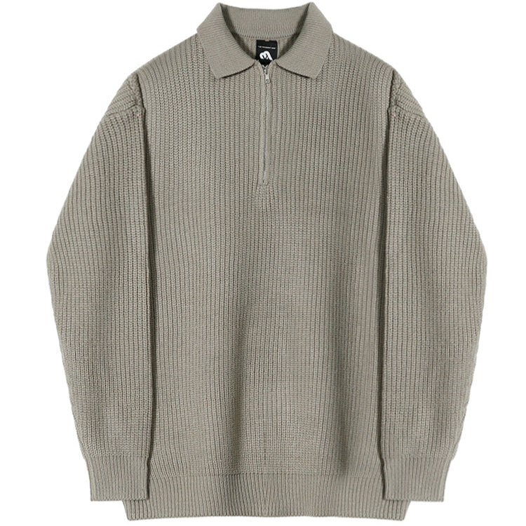 ハーフジップベーシックニット（2COLOR）CT1169