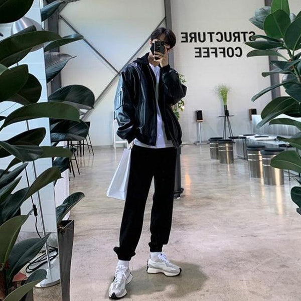 CP COMPANY フード付きレザージャケット サングラス付き ほぼ未着用 フード付きレザージャケットCJ1033 – CLASS