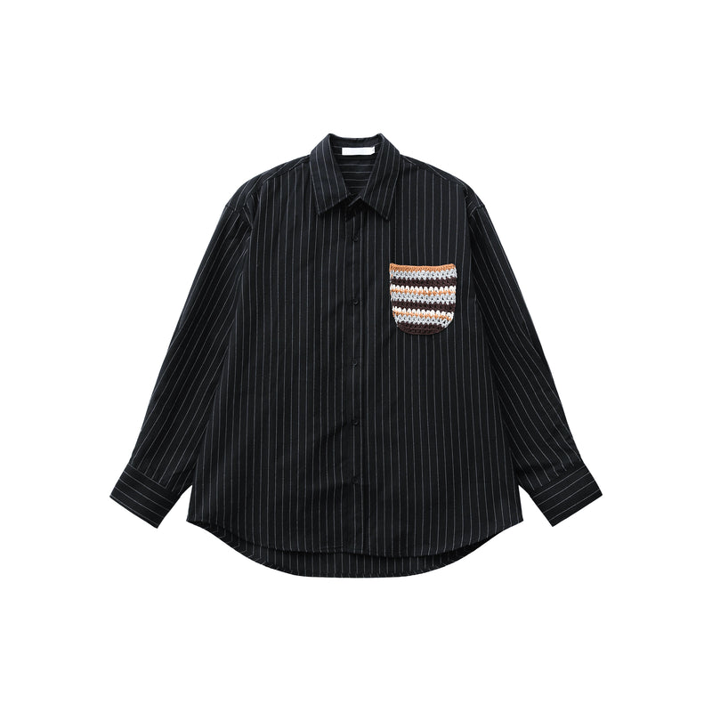 ニットポケットストライプシャツ（2COLOR）CT1171