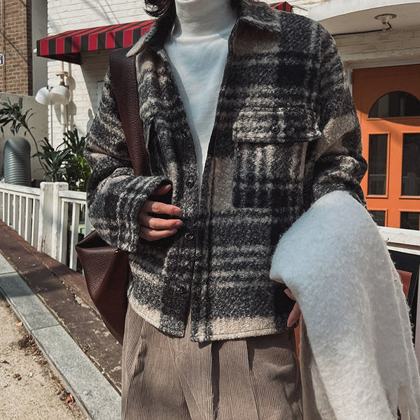 チェックウールジャケットCJ1062