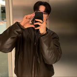 スタンドカラーレザーパッドコート（2COLOR）CJ1069