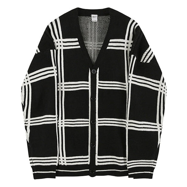 チェックルーズカーディガン（2COLOR）CT1180