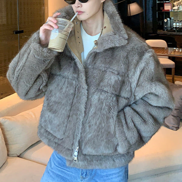 リバーシブルシアリングコートCJ1063