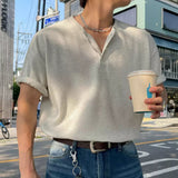 ハーフスリーブリブヘンリーネックカットソー（2COLOR）CT1227