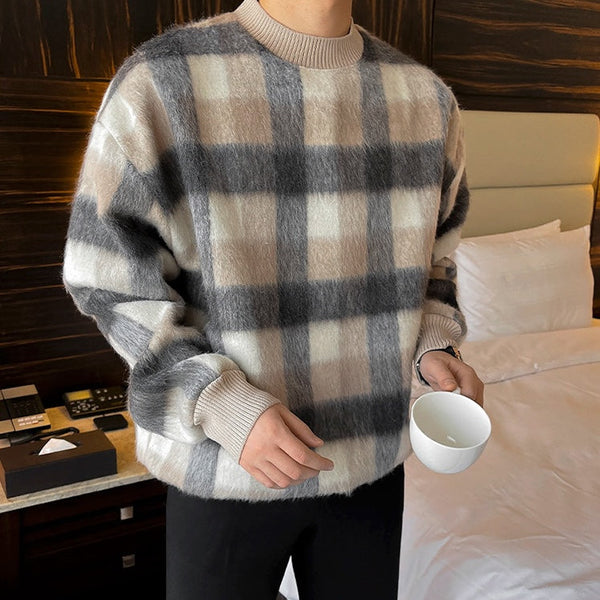 チェックブレンドニットCT1179