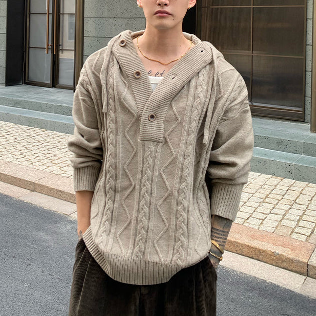 フーディケーブルニット（4COLOR）CT1178