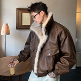 ファーカラーレザージャケット（2COLOR）CJ1053