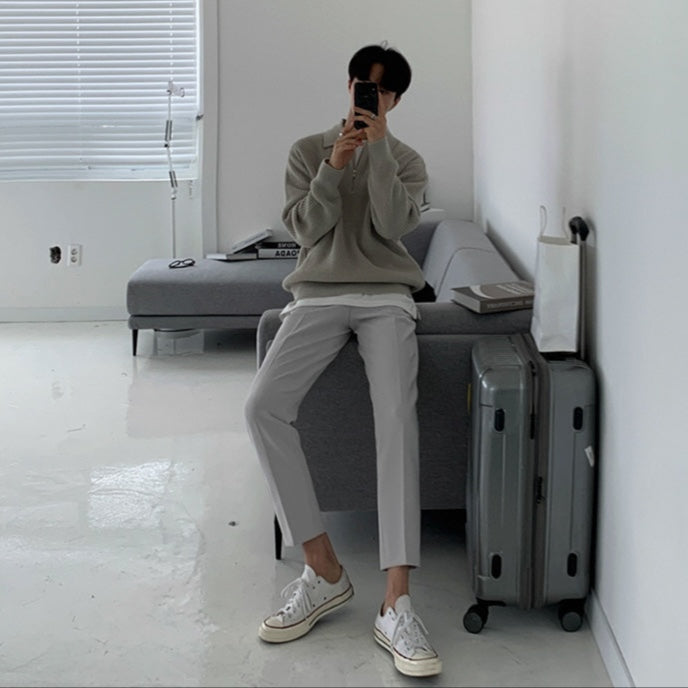 ハーフジップベーシックニット（2COLOR）CT1169