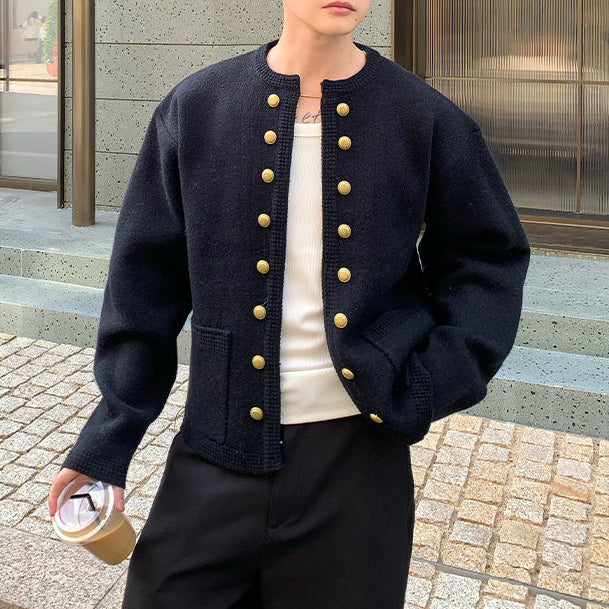 ゴールドボタンノーカラージャケット（3COLOR）CJ1051