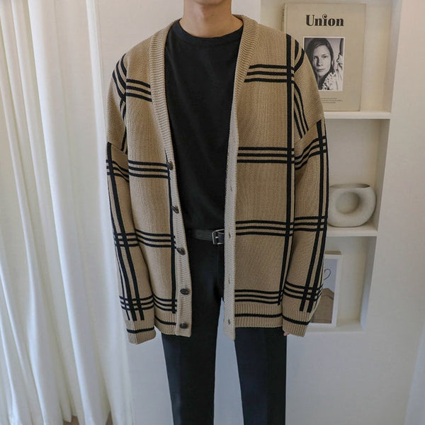 チェックルーズカーディガン（2COLOR）CT1180