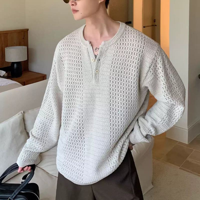 ヘンリーカラーメッシュニット（3COLOR）CT1186