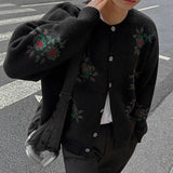 ジャカードフラワーカーディガンCT1202