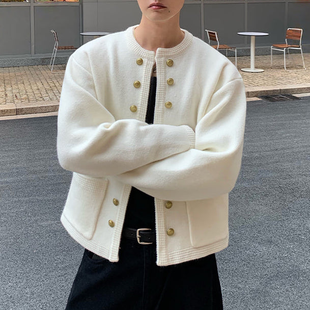 ゴールドボタンノーカラージャケット（3COLOR）CJ1051