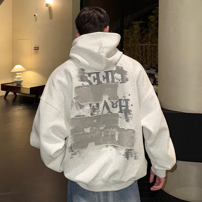 バックプリントパッチワークフーディ（2COLOR）CT1184