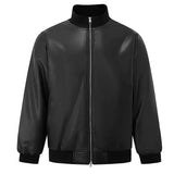 スタンドカラーレザーパッドコート（2COLOR）CJ1069