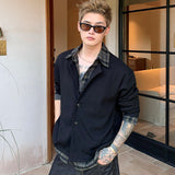 チェックシャツレーヤードカーディガン（2COLOR）CT1206