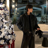 スタンドカラーレザーパッドコート（2COLOR）CJ1069