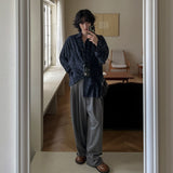 ダークチェックルーズシャツCT1214