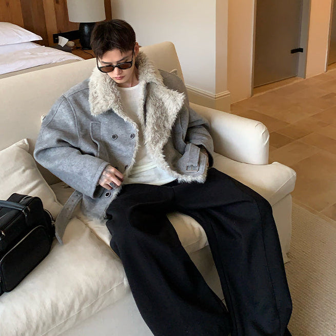 ファーカラーウールジャケット（2COLOR）CJ1058