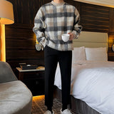 チェックブレンドニットCT1179