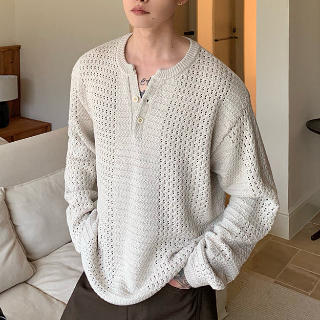 ヘンリーカラーメッシュニット（3COLOR）CT1186