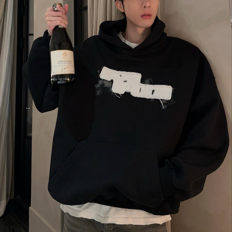 バックプリントパッチワークフーディ（2COLOR）CT1184