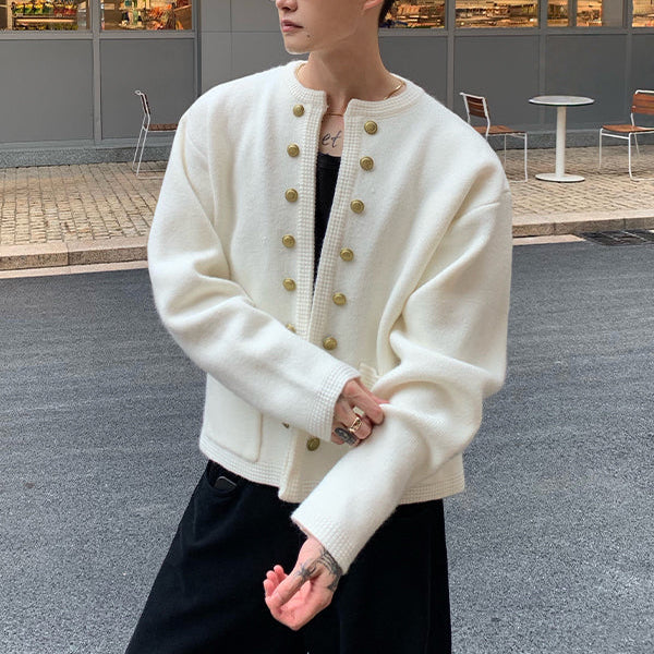 ゴールドボタンノーカラージャケット（3COLOR）CJ1051