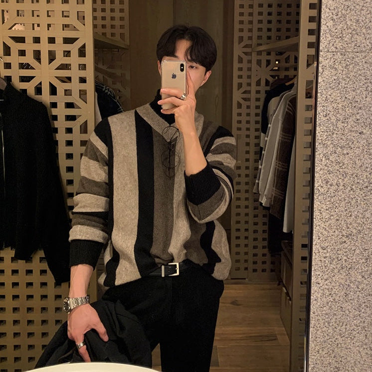 ブロッキンVネックニットCT1185