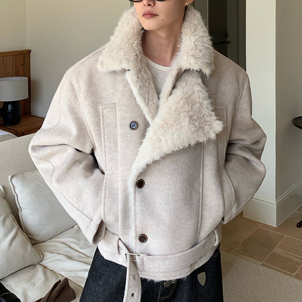 ファーカラーウールジャケット（2COLOR）CJ1058