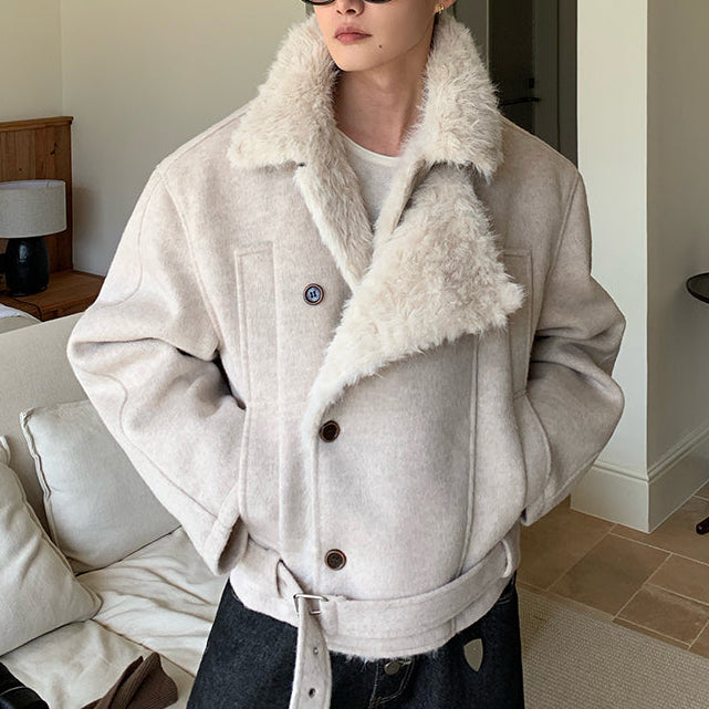 ファーカラーウールジャケット（2COLOR）CJ1058