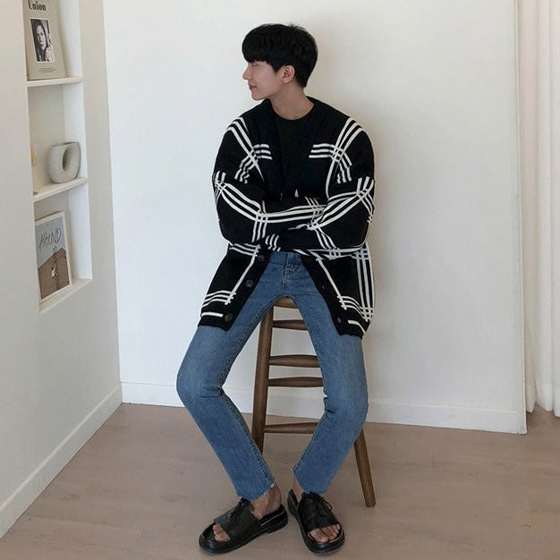 チェックルーズカーディガン（2COLOR）CT1180