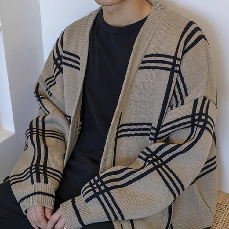 チェックルーズカーディガン（2COLOR）CT1180