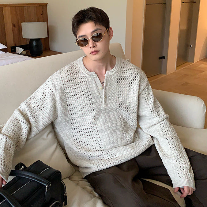 ヘンリーカラーメッシュニット（3COLOR）CT1186