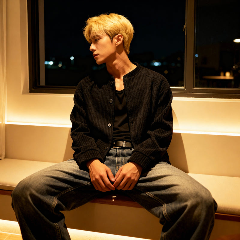 コーデュロイノーカラージャケットCJ1046