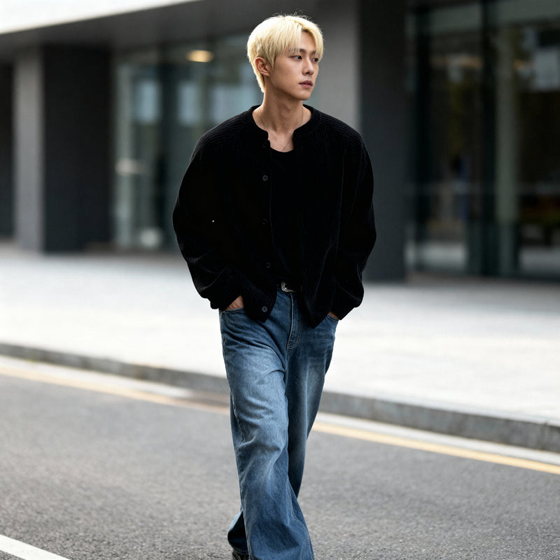 コーデュロイノーカラージャケットCJ1046